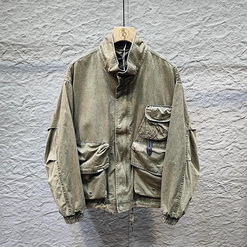 秋冬废土风工装外套复古宽松夹克