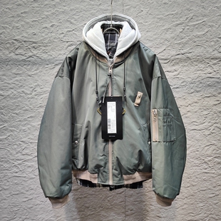 福利5折易麦正品 高档连帽耐磨三领口羽绒飞行夹克90白鸭绒羽绒服