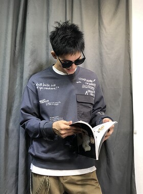 秋季美式炸街设计感徐太浪卫衣