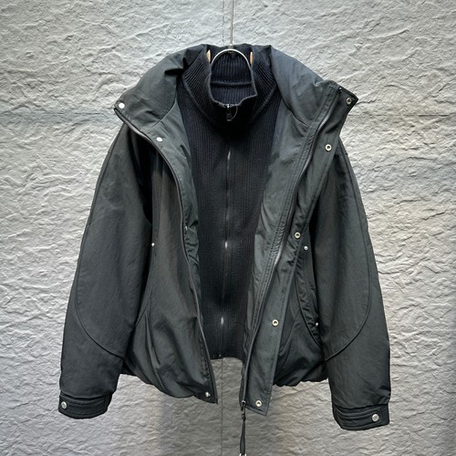 美式潮牌假两件拼接羽绒服外套