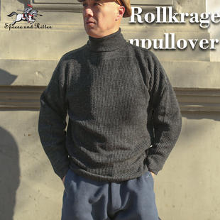 保暖羊绒衫 Vintage意大利版 混纺毛衣加厚针织衫 男士 型高领羊毛衫