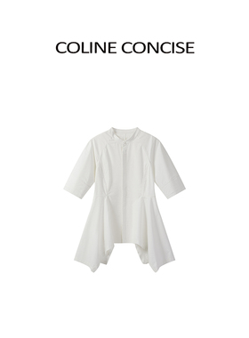 COLINE CONCISE 2026早春新品解构主义拼接小众衬衣