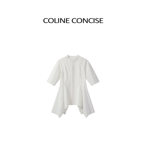 COLINE CONCISE 2026早春新品解构主义拼接小众衬衣