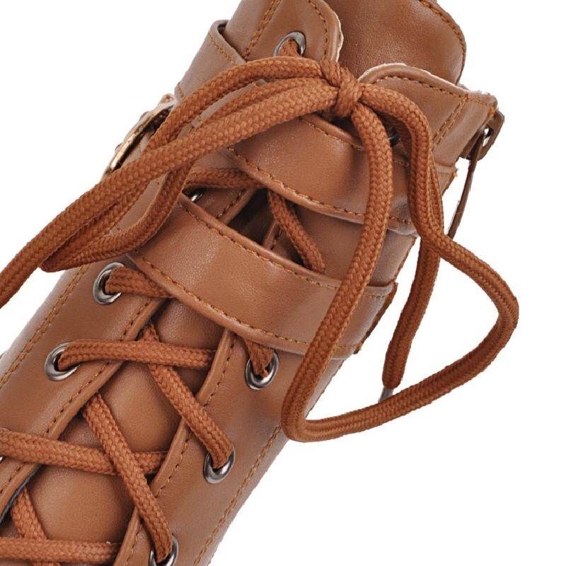 SWEET BOOTIES WOMENS FALL-WINTER 2019 PLATFORM MARTIN BOOTS LACE-UP HIGH HEELED BLOCK HEEL RIDER BOOTS WHITE BOOTIES