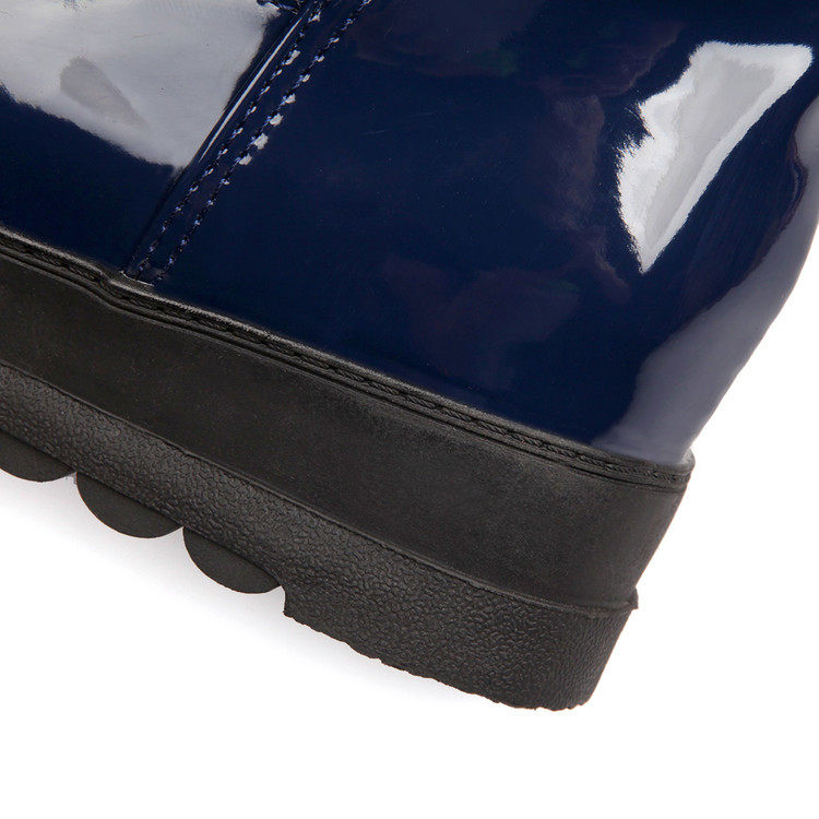 WINTER FLEECE WARM COTTON SHOES WOMENS WEDGE HEEL PLATFORM HIGH DOWN BOOTS WATERPROOF AND NON-SLIP WHITE PADDED SNOW BOOTS