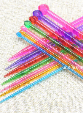 棒针水晶毛线棒针手工