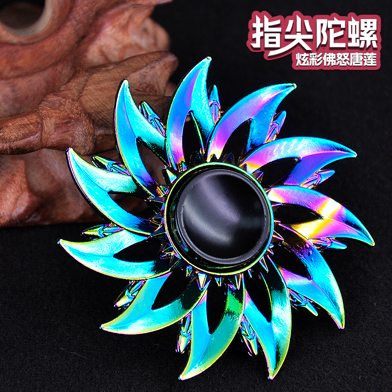 炫彩指尖陀螺斗佛怒唐莲周边成人全合金玩具手指EDC潮玩解压神器