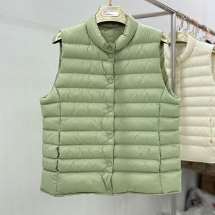 新国标90白鸭绒2025新款 超轻便 排骨轻薄羽绒服女马甲背心内胆短款