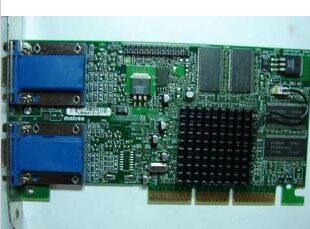 迈创 G450 双VGA  32M AGP 4X 显卡 收藏 现货两颗粒，大芯片