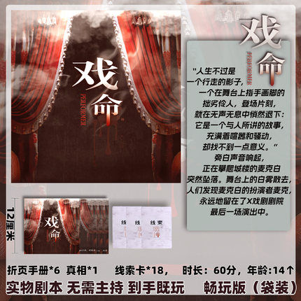 大侦探系列谋杀谜微型剧本杀戏命6人入门角色扮演推理桌游微恐