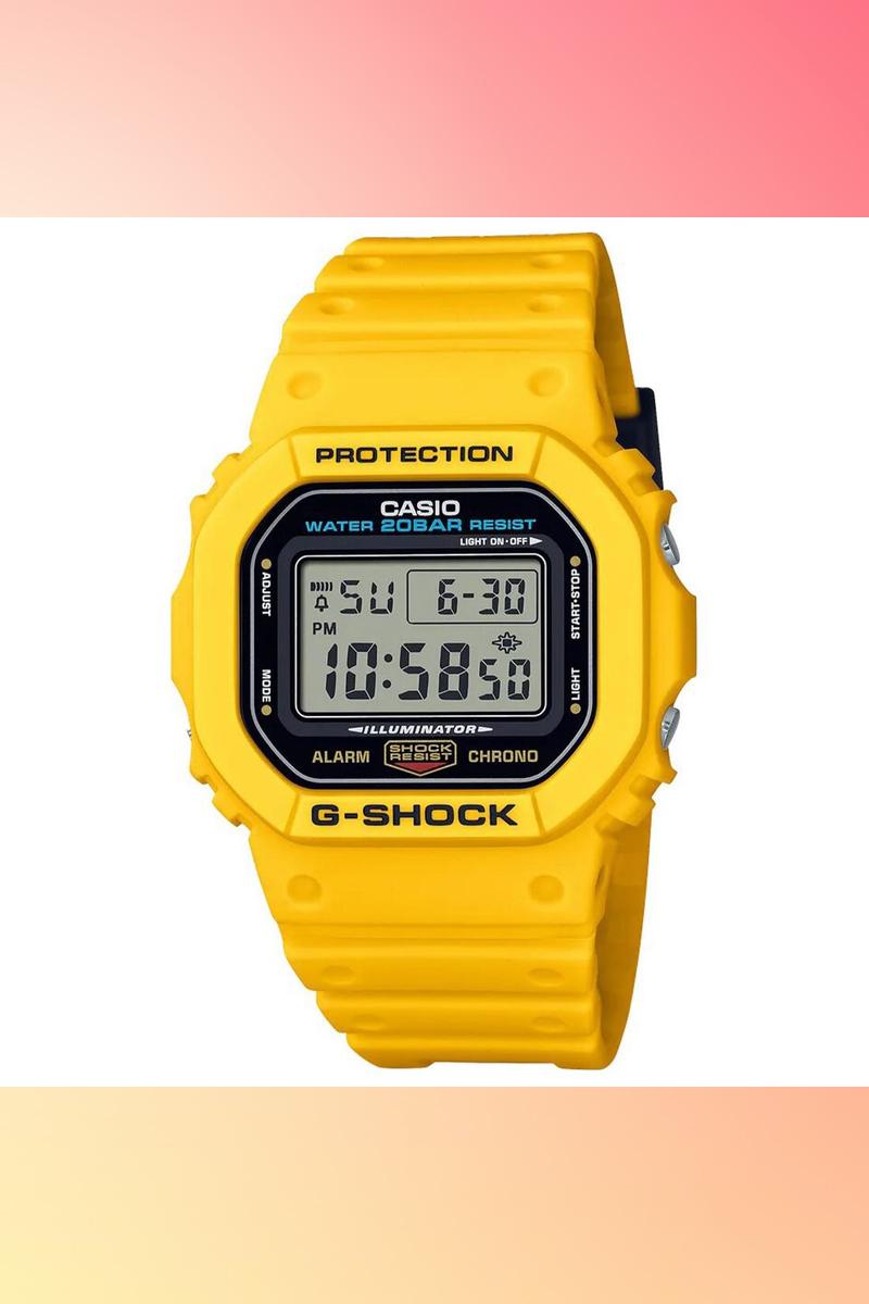 卡西欧CASIO G-Shock黄色腕表石英表数字式手表DW5600REC-9