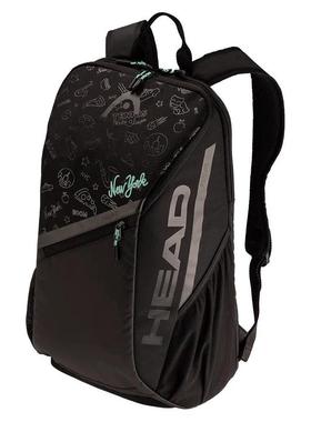 代购HEAD海德网球包双拍收纳鞋仓设计独立储物瓶装物固定黑色