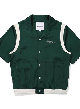 代购MALBON GOLF女士短袖夹克透气轻便防风日常穿搭绿色聚酯纤维