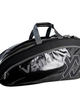 代购Volkl网球包收纳多支球拍防潮内衬分隔储物独立鞋仓黑色