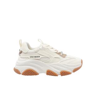 代购Steve Madden思美登女士运动鞋透气舒适防滑老爹鞋白色网面