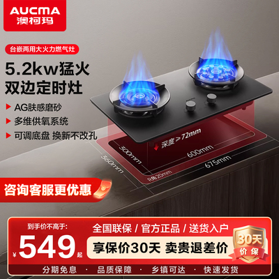 澳柯玛九头定时大火力燃气灶