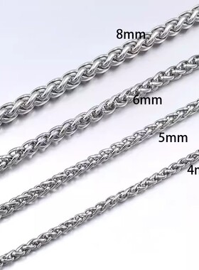 时尚个性龙骨链无吊坠钛钢花篮链裸链条气质锁骨长项链毛衣配饰品