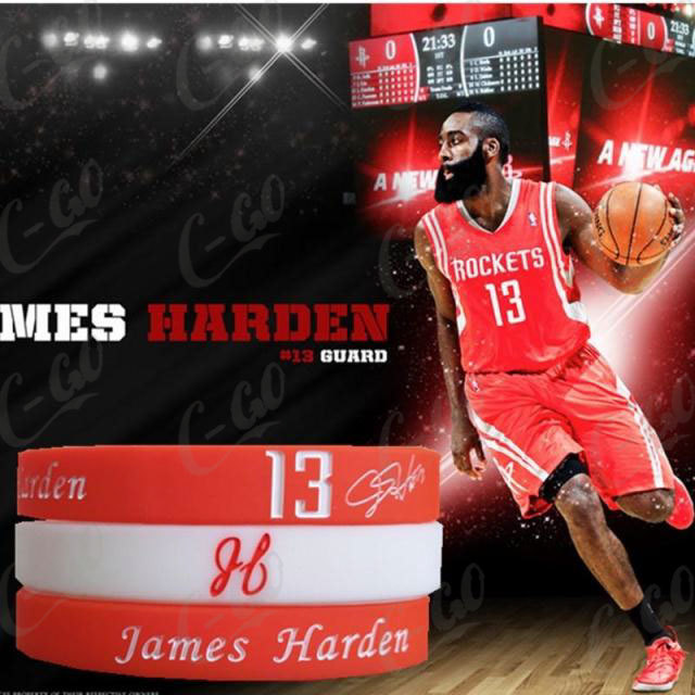 美国NBA休斯敦火箭队篮球星13号哈登签名运动夜光手镯环圈腕带