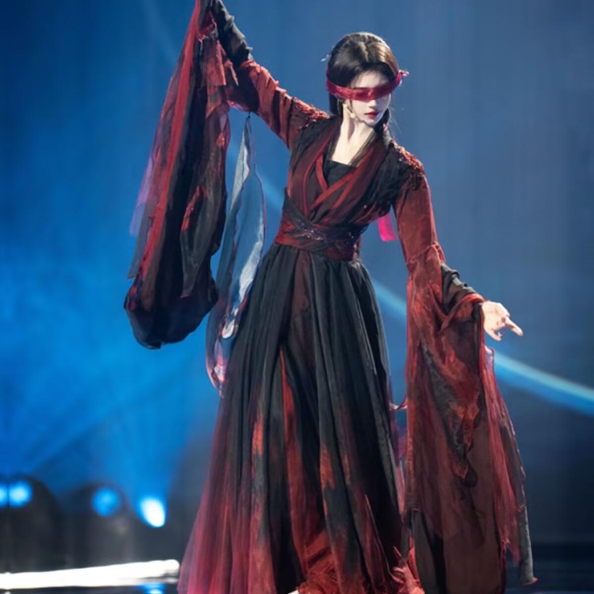 中国舞鞠婧祎落同款古典舞服