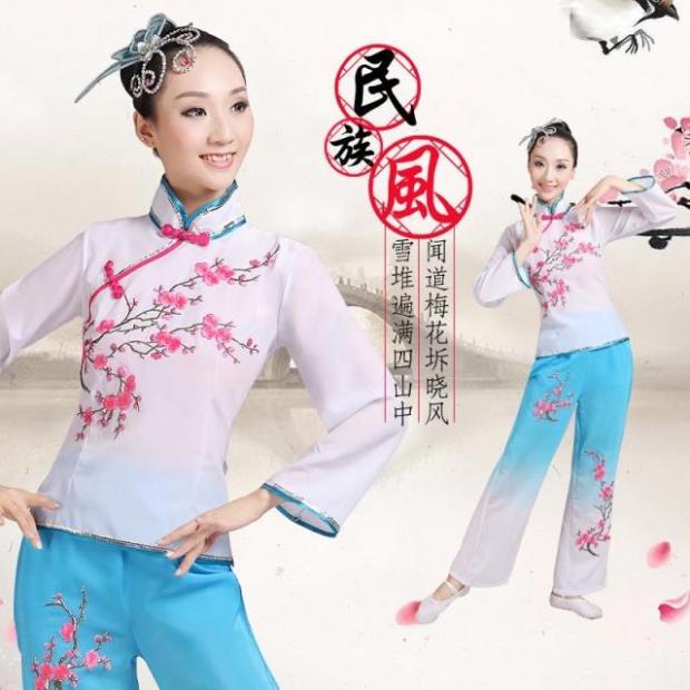 2016新款民族舞蹈服裝舞動奇跡梅花頌古典舞蹈服秧歌服團扇演出服