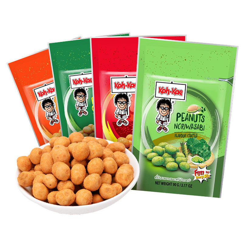 大哥kohkea烧烤味花生豆90g香脆袋装泰国进口坚果炒货办公室零食