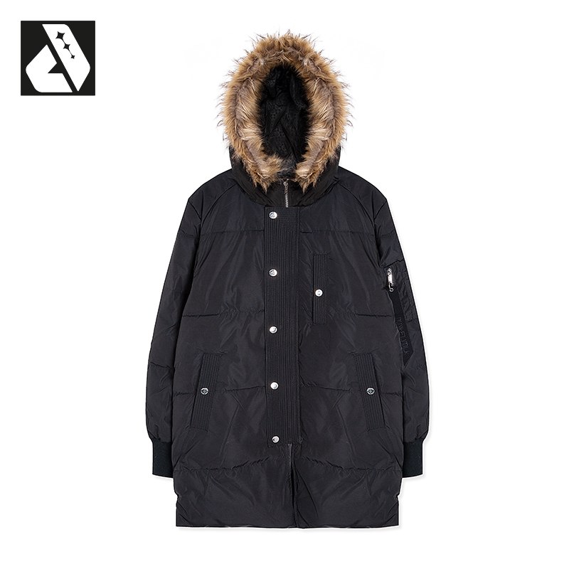 冬季中长款加厚外套宽松男士棉衣