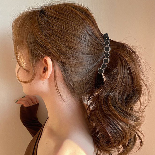 香蕉夹竖夹竖卡日韩风马尾发夹