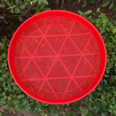 塑料筛子钢化新料仿竹编面粉筛米筛黄豆筛收纳筐晾晒多用花椒筛子