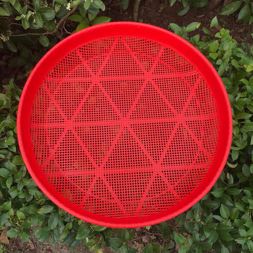 塑料筛子钢化新料仿竹编面粉筛米筛黄豆筛收纳筐晾晒多用花椒筛子