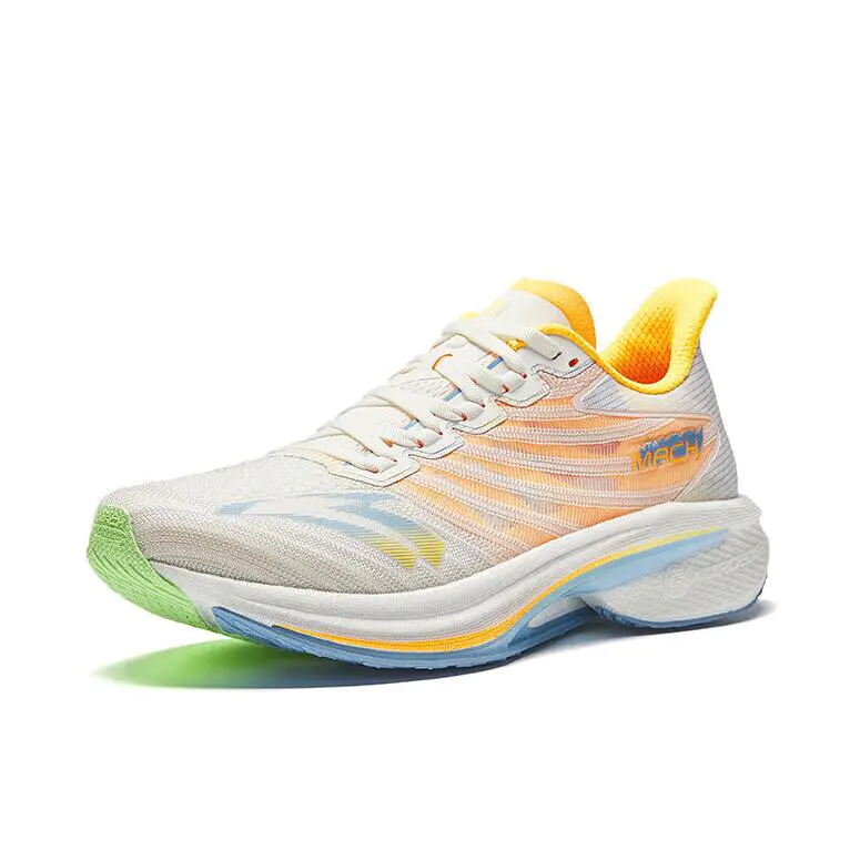 安踏 氮科技火箭马赫系列跑鞋缓震防滑耐磨低帮慢跑增高软底男