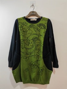 断码清仓中长款毛衣圆领套头2023秋冬女装开开羊毛衫送运费险