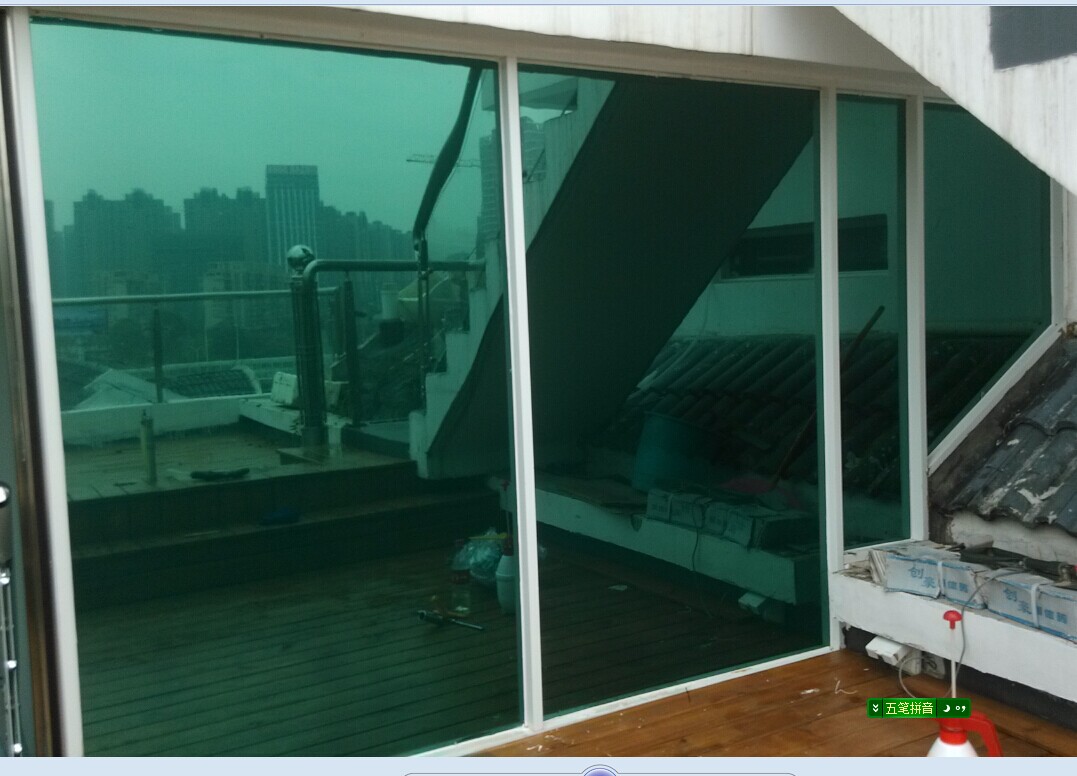 外贴隔热膜 绿银阳光房建筑膜 厨房防晒 遮光单向 防爆