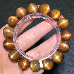 天然猫眼石手链金太阳石月光石黑金骨干十字星光水晶手串黑骨干