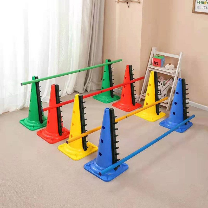 户外跨栏架幼儿园器材儿童体能训练雪糕单元桶玩具跨越障碍物器械