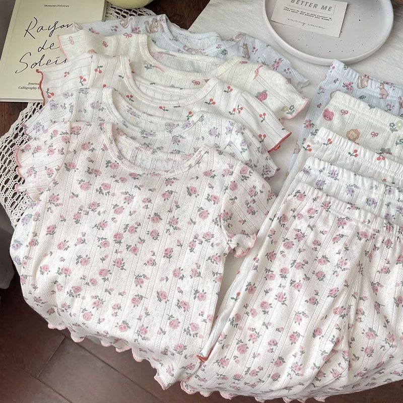 2宝宝新款夏装洋气睡衣套装2儿童纯棉短袖上衣女童夏季薄款家居服,童装/婴儿装/亲子装,套装,淘宝优惠券,粉丝福利购,淘宝优惠卷