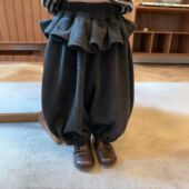 子1宝宝屁帘卫裤 潮2秋冬新款 儿童洋气灯笼裤 女童加绒裤 婴儿运动裤