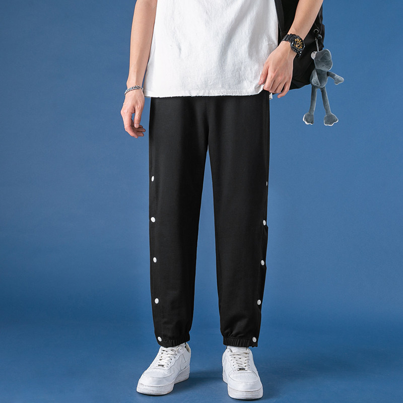 秋季休闲裤男新款时尚休闲排扣篮球裤束脚裤XZ313B-1-K2008-P50,男装休闲裤,星座310B-3