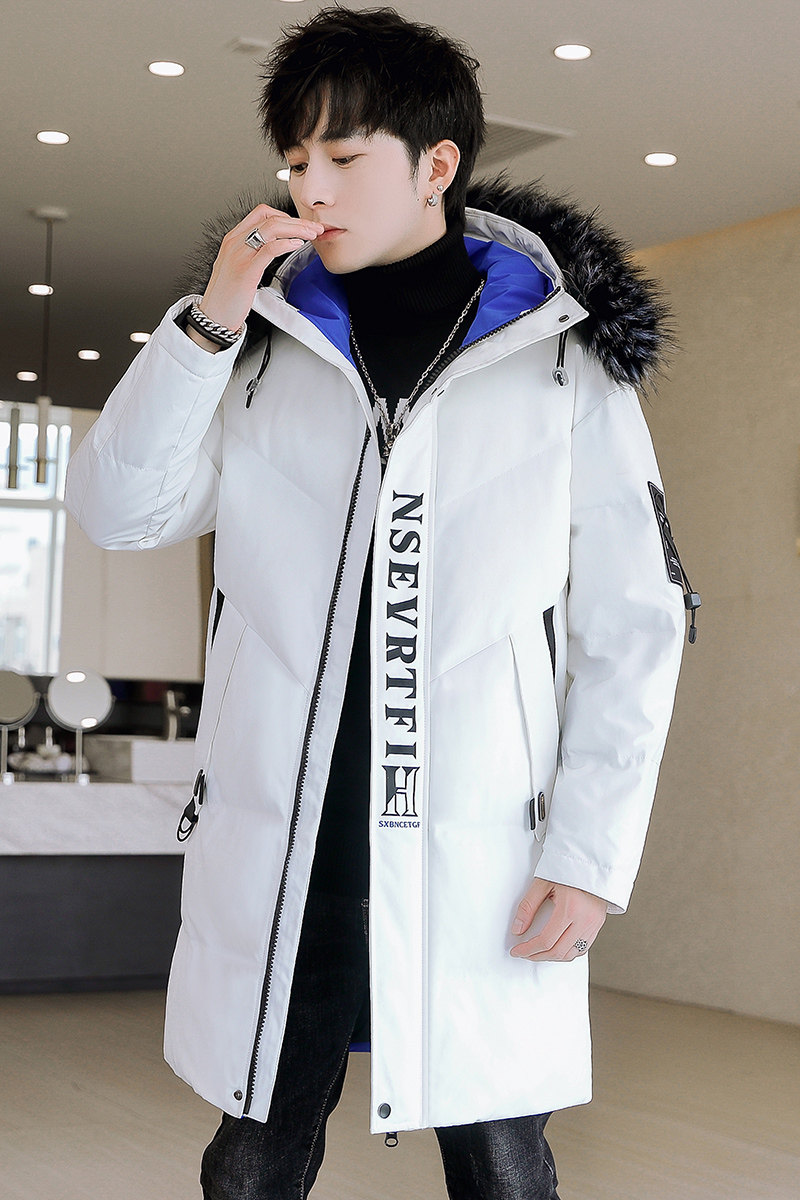 MY1668-P130冬季棉衣男潮流大毛领连帽加厚中长款棉服XZ313B-1,男装棉衣,星座310B-3