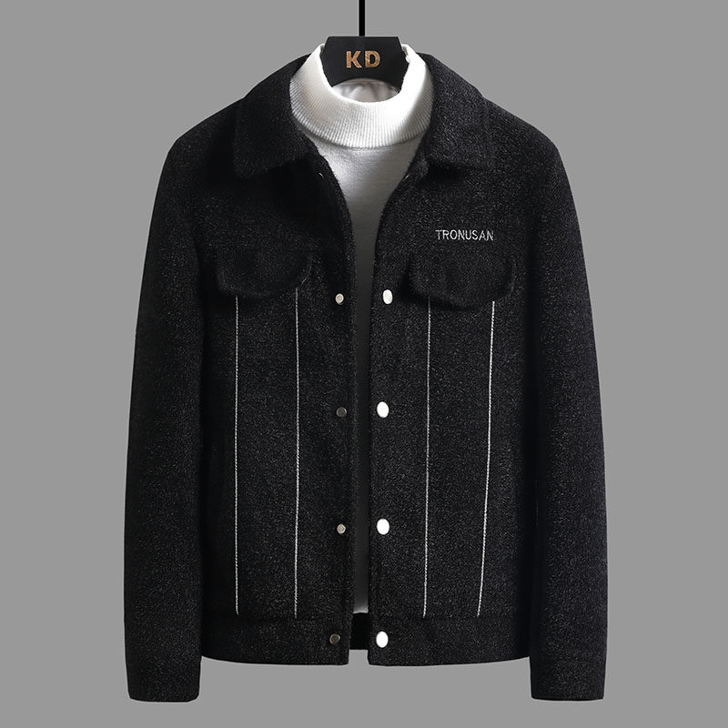 挂拍2021秋冬新款男士短款毛呢休闲夹克外套XZ313B-1M04-P130，男装毛呢大衣，星座310B-3