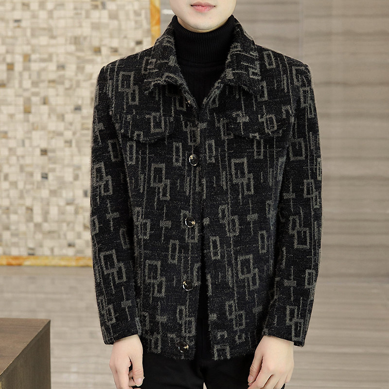秋冬新款外套男中青年短款休闲毛呢夹克外套XZ313B-1-M6686-P165,男装毛呢大衣,星座310B-3