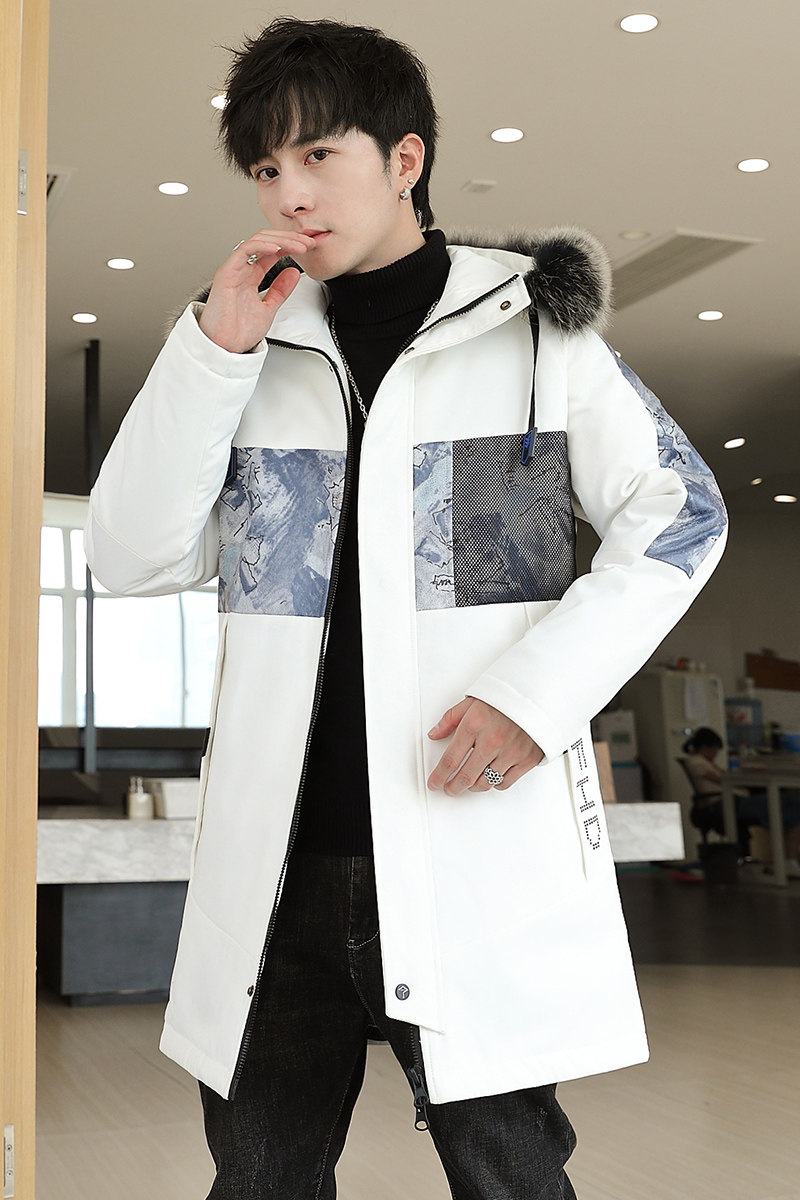 2022冬季新款中长款连帽男士加绒加厚夹克外套XZ313B-1-JK078-P75,男装夹克,星座310B-3