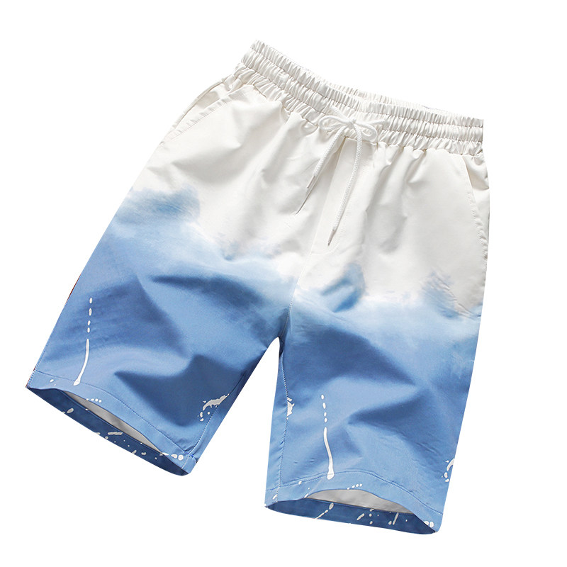 夏季新款流行时尚渐变短裤男休闲五分裤XZ313B-1-D,男装休闲裤,星座310B-3