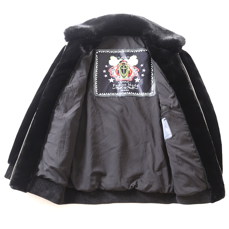 M886-P210控298秋冬仿貂绒外套男士翻领休闲毛呢夹克外套XZ313B-1,男装毛呢大衣,星座310B-3