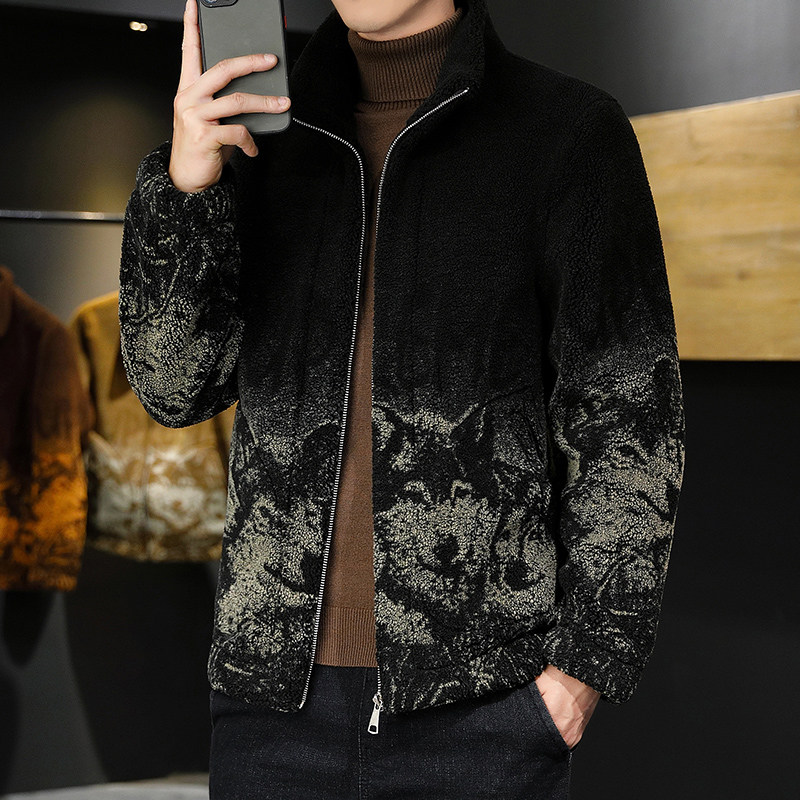 羊羔毛男士皮毛一体加厚休闲夹克外套XZ313B-1-M835-P155控价198,男装毛呢大衣,星座310B-3