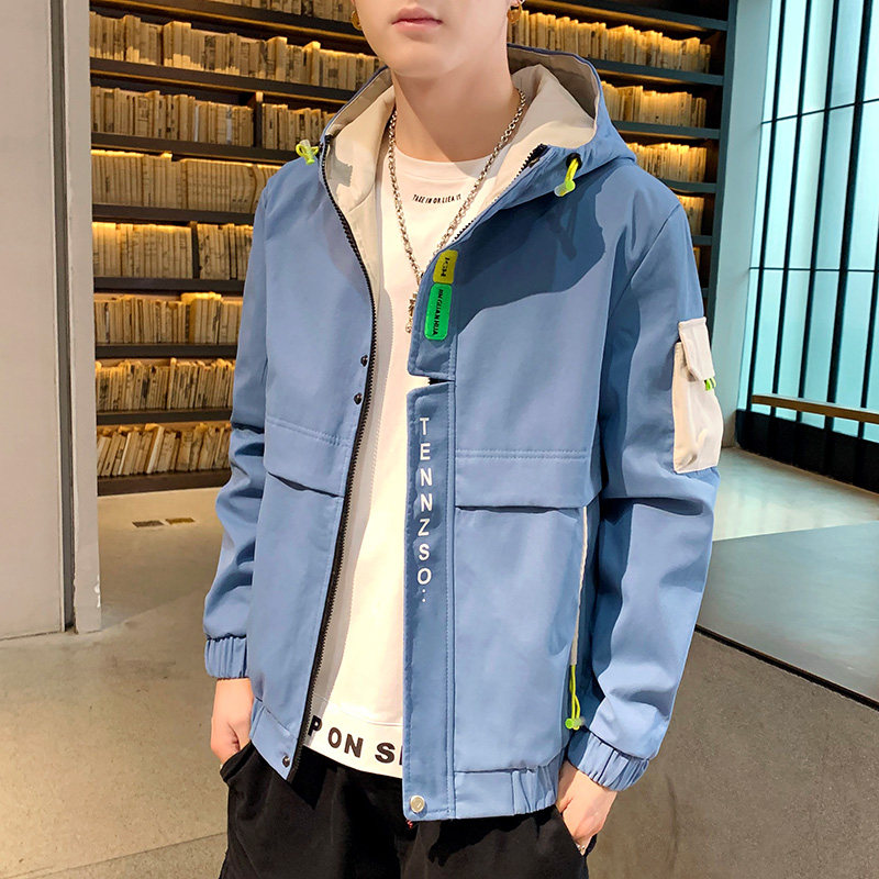2022春季新款男士宽松时尚连帽工装夹克外套XZ313B-1J,男装夹克,星座310B-3