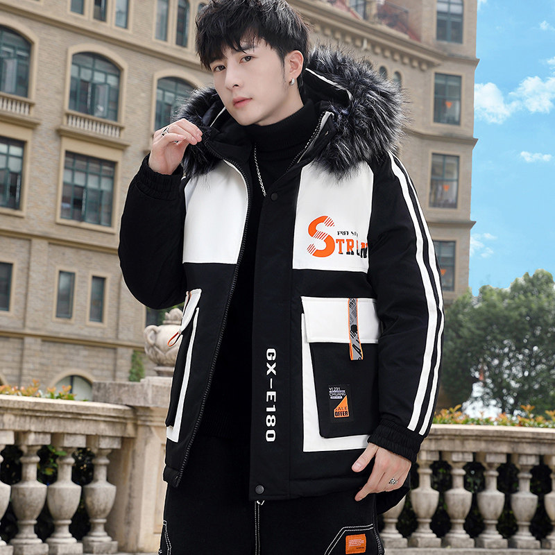 MY1918-P120主推冬季大毛领派克服棉衣男大口袋印花棉服XZ313B-1,男装棉衣,星座310B-3
