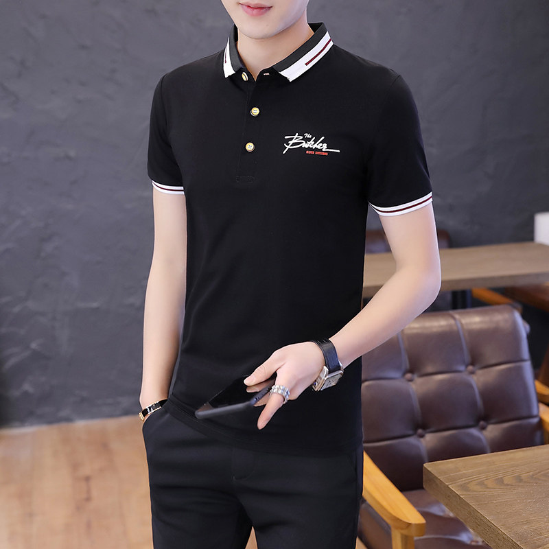 夏季男士休闲纯棉短袖翻领POLO衫T恤 XZ313B-1-T062-P35图片