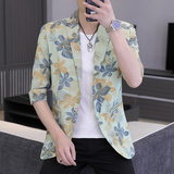 春夏新款西装男时尚休闲百搭中袖小西服外套XZ313B-1-XF812，男装西服，星座310B-3