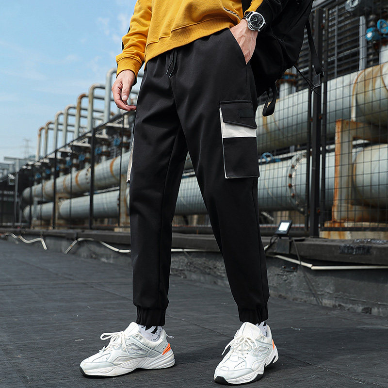 2021秋季新款工装休闲裤男潮流时尚束脚裤XZ313B-1-K002-P32,男装休闲裤,星座310B-3
