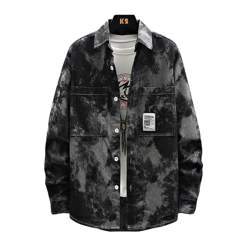 春季新款加厚高品质男士宽松时尚牛仔衬衣XZ313B-1-CY958,男装衬衫,星座310B-3